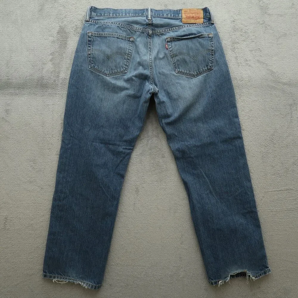 Levi's Jeans Mens Size 36x30 Blue 559 Relaxed Straight Medium Stone Wash